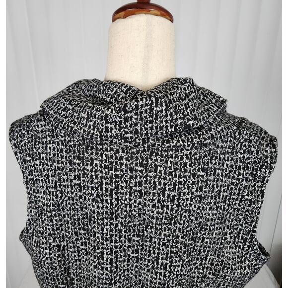 Lane Bryant Midi Sheath Dress Cowl Neck Sleeveless Gray Black Women's Size 14/16 - Picture 5 of 10